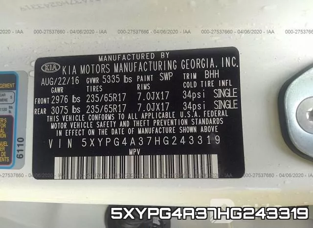 5XYPG4A37HG243319 фото 10