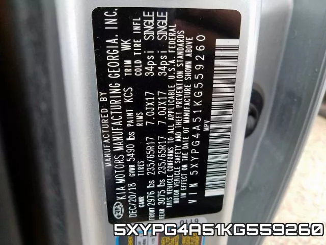 5XYPG4A51KG559260 фото 2