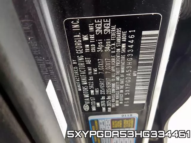 5XYPGDA53HG334461 фото 2