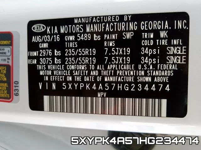 5XYPK4A57HG234474 фото 2