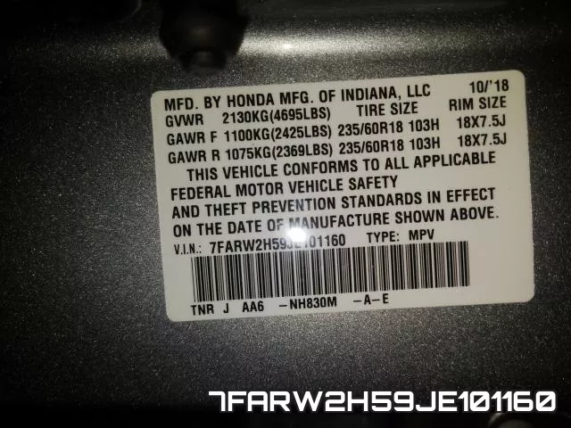 7FARW2H59JE101160 фото 2