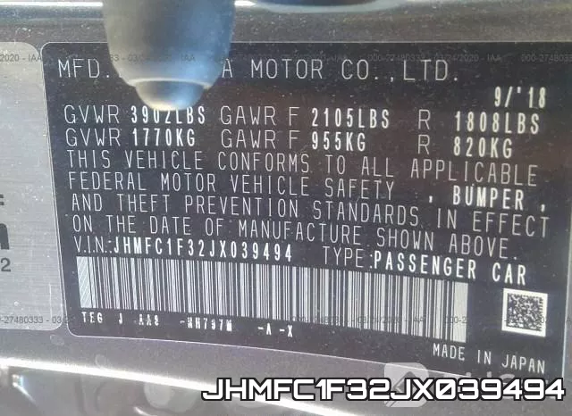 JHMFC1F32JX039494 фото 10