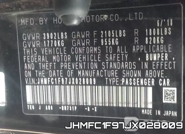 JHMFC1F97JX028009 фото 10