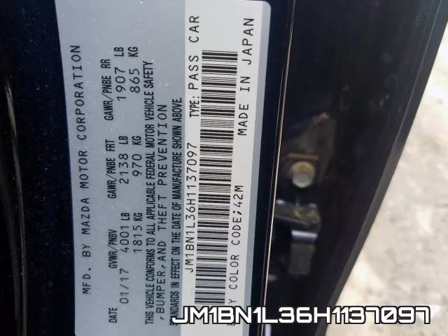 JM1BN1L36H1137097 фото 2
