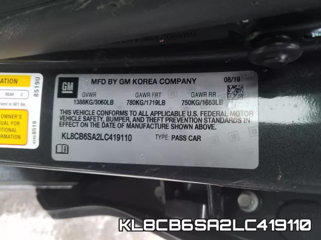 KL8CB6SA2LC419110 фото 2
