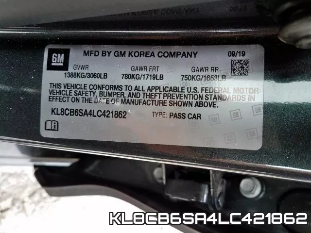 KL8CB6SA4LC421862 фото 2