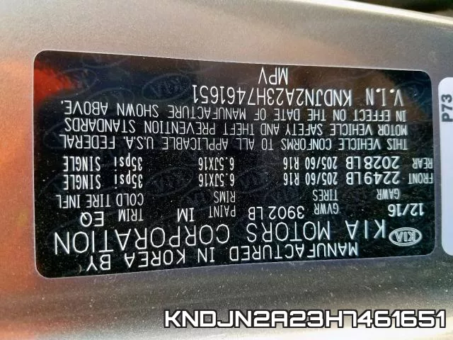 KNDJN2A23H7461651 фото 2