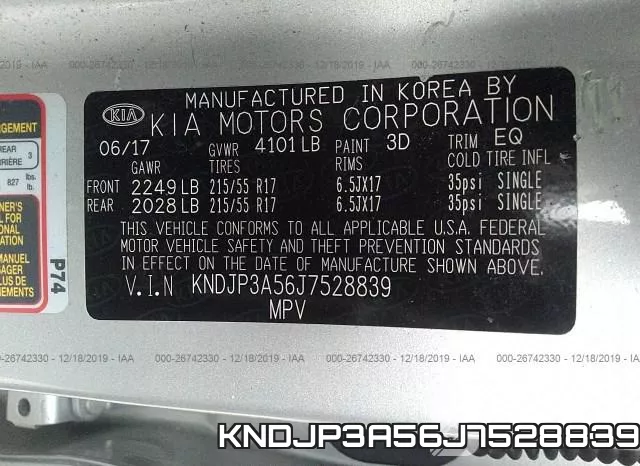 KNDJP3A56J7528839 фото 10