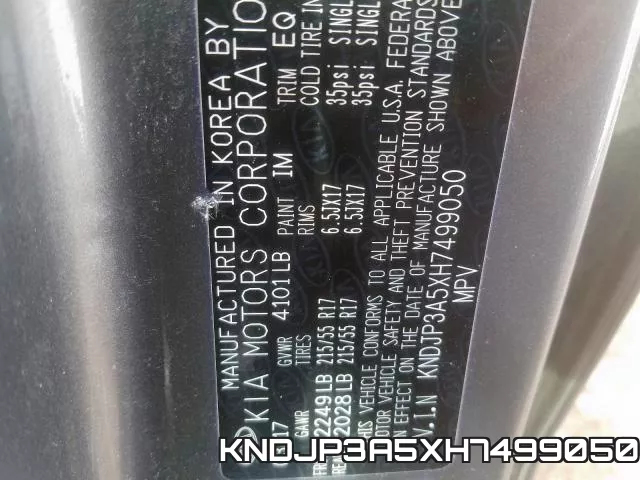 KNDJP3A5XH7499050 фото 2