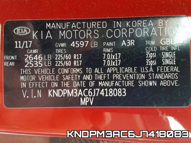 KNDPM3AC6J7418083 фото 2