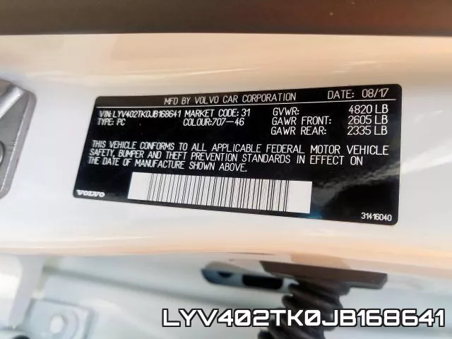 LYV402TK0JB168641 фото 2