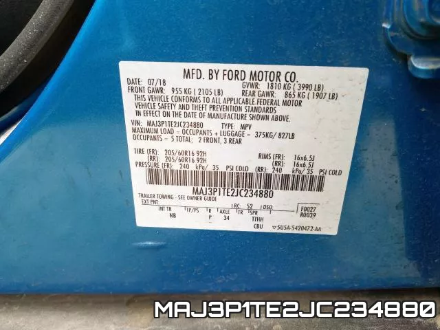 MAJ3P1TE2JC234880 фото 2