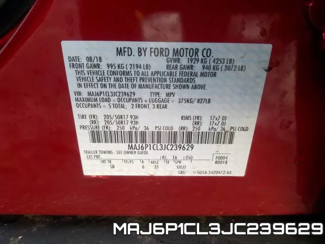 MAJ6P1CL3JC239629 фото 2