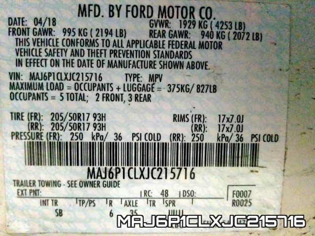 MAJ6P1CLXJC215716 фото 2