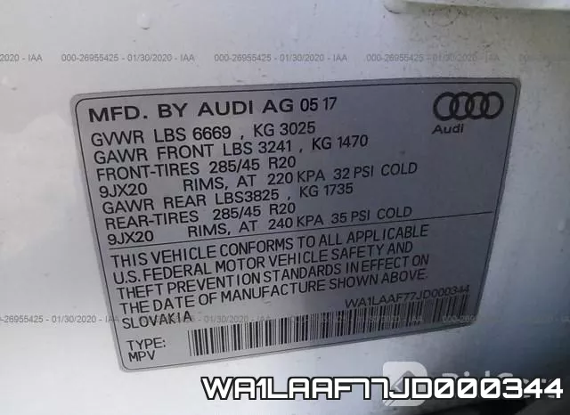 WA1LAAF77JD000344 фото 10