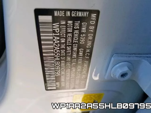 WP1AA2A55HLB09795 фото 2
