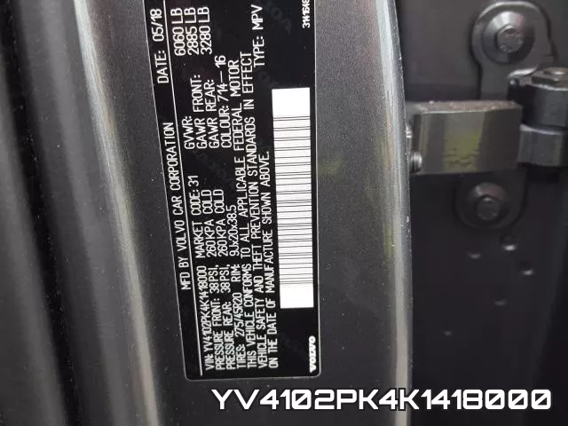 YV4102PK4K1418000 фото 2