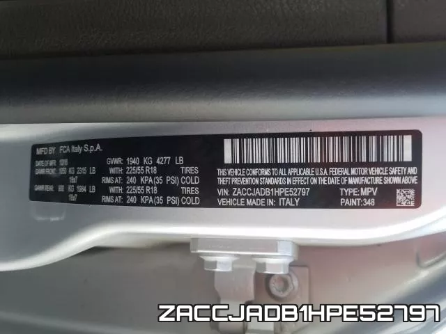 ZACCJADB1HPE52797 фото 2