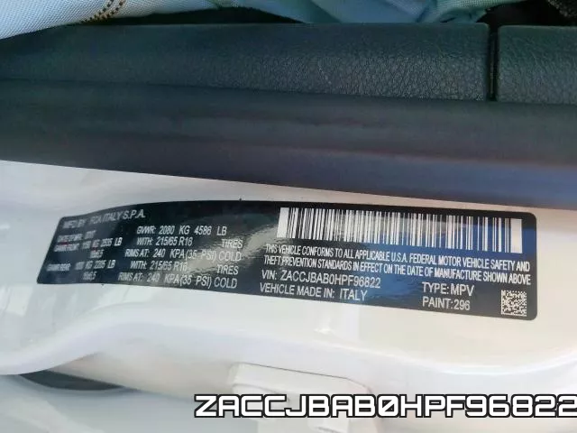 ZACCJBAB0HPF96822 фото 2