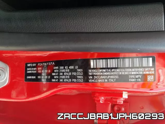 ZACCJBAB1JPH60293 фото 2