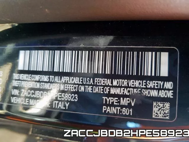 ZACCJBDB2HPE58923 фото 2