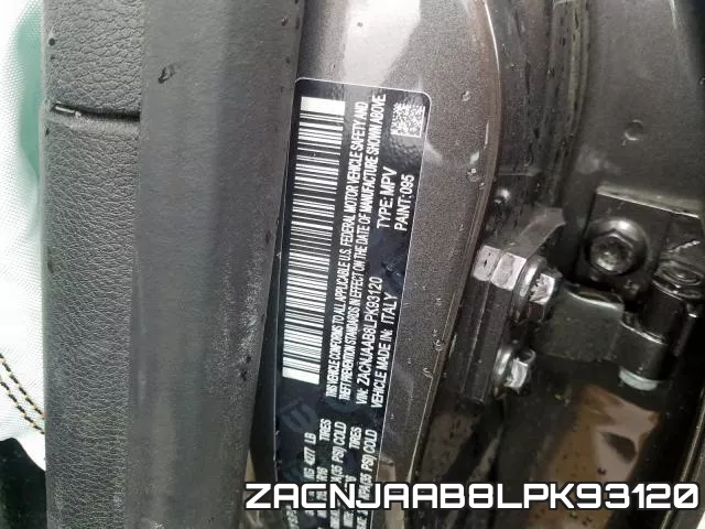 ZACNJAAB8LPK93120 фото 2