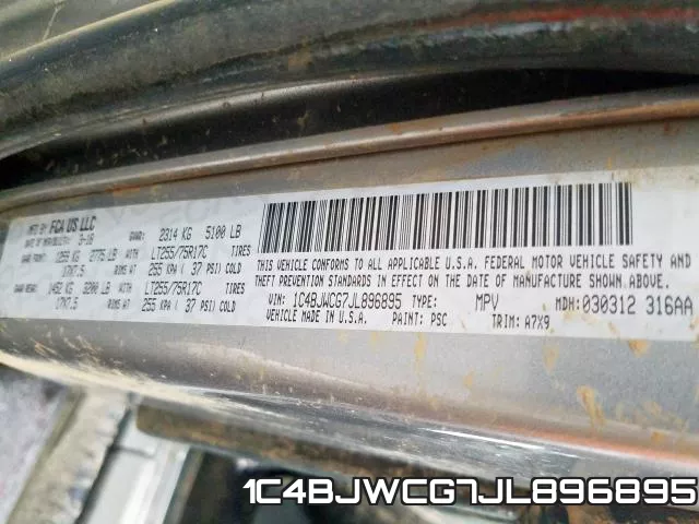 1C4BJWCG7JL896895 фото 2