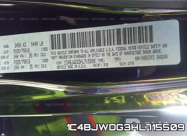 1C4BJWDG3HL715509 фото 10