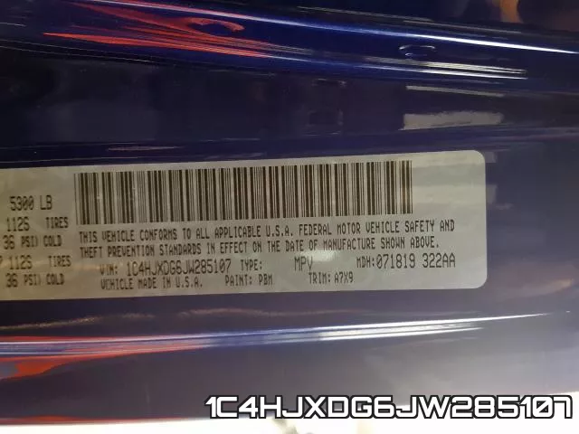 1C4HJXDG6JW285107 фото 2