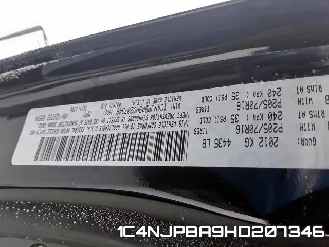 1C4NJPBA9HD207346 фото 2