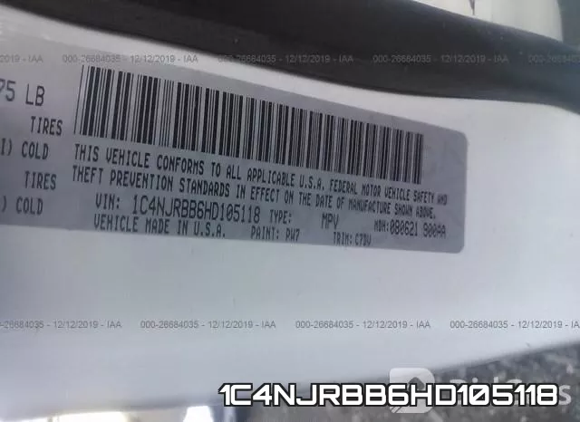 1C4NJRBB6HD105118 фото 10