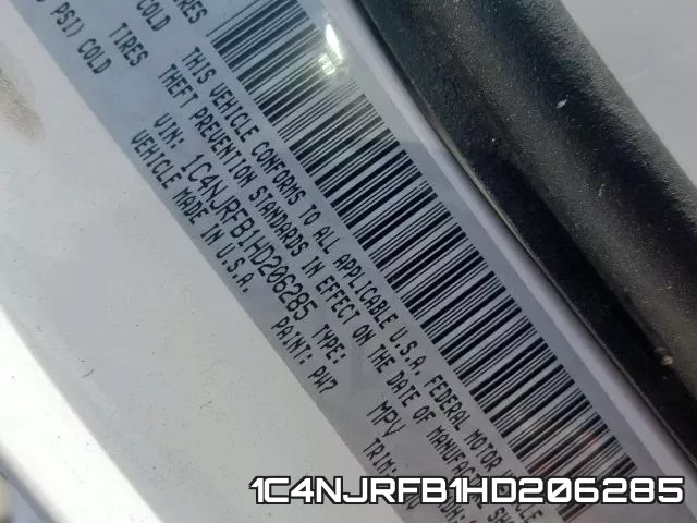 1C4NJRFB1HD206285 фото 2