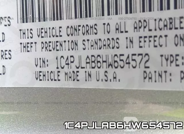 1C4PJLAB6HW654572 фото 10