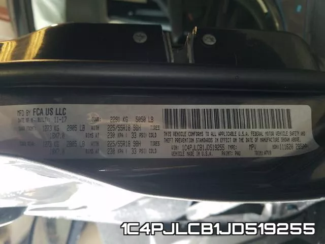 1C4PJLCB1JD519255 фото 2