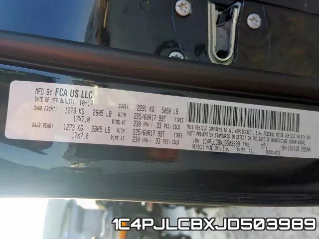 1C4PJLCBXJD503989 фото 2