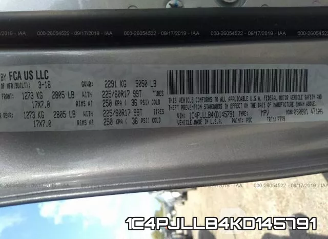1C4PJLLB4KD145791 фото 10