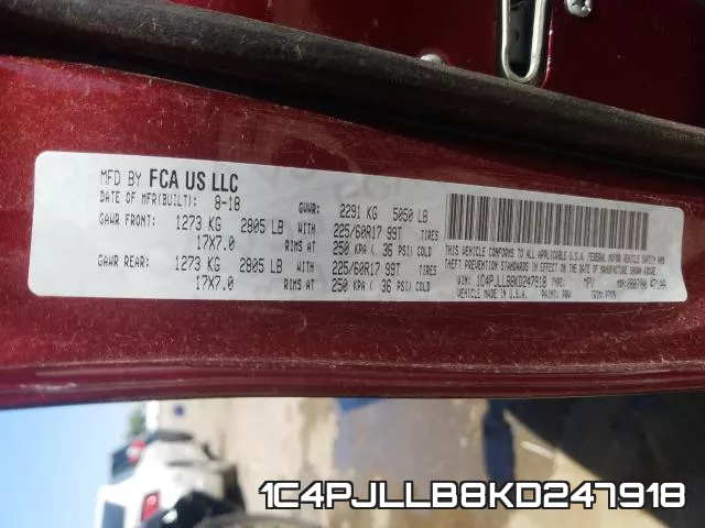 1C4PJLLB8KD247918 фото 2