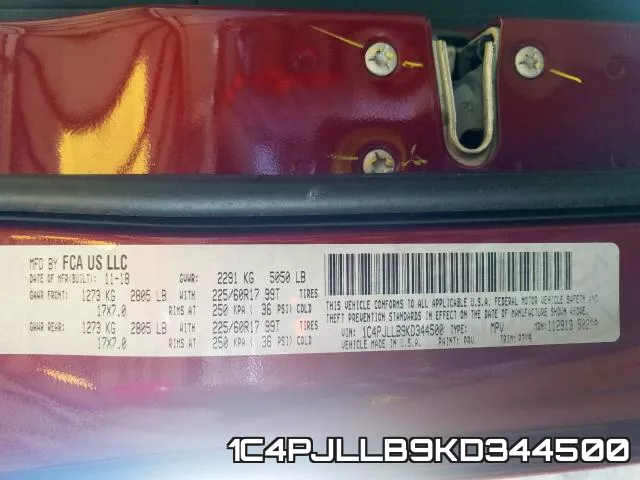1C4PJLLB9KD344500 фото 2