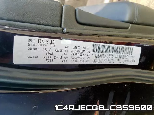 1C4RJECG8JC353600 фото 2
