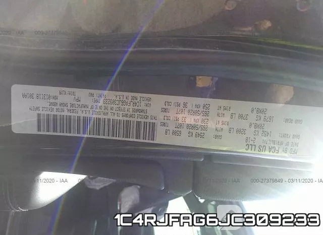 1C4RJFAG6JC309233 фото 10
