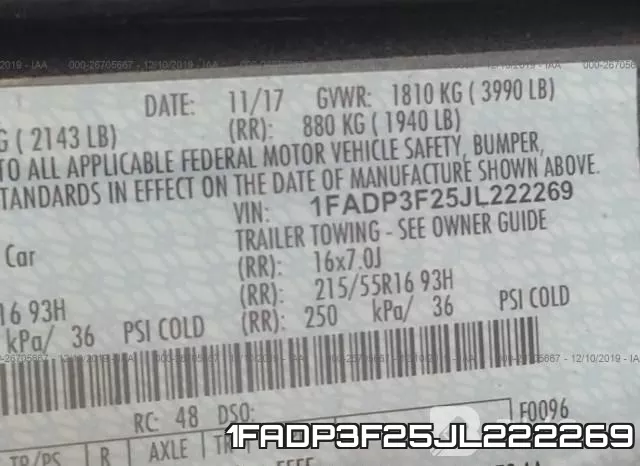 1FADP3F25JL222269 фото 10