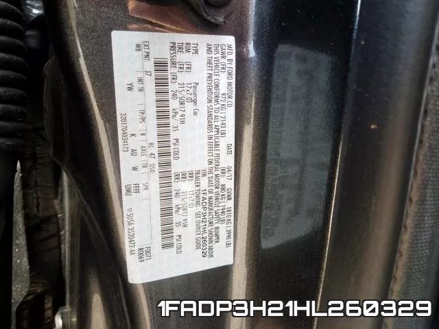 1FADP3H21HL260329 фото 2