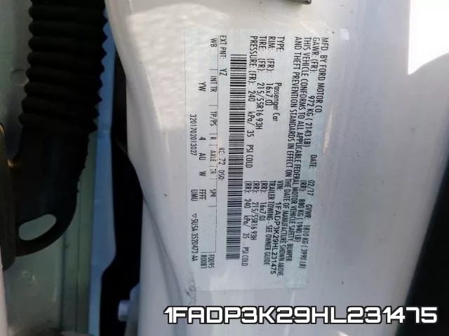 1FADP3K29HL231475 фото 2