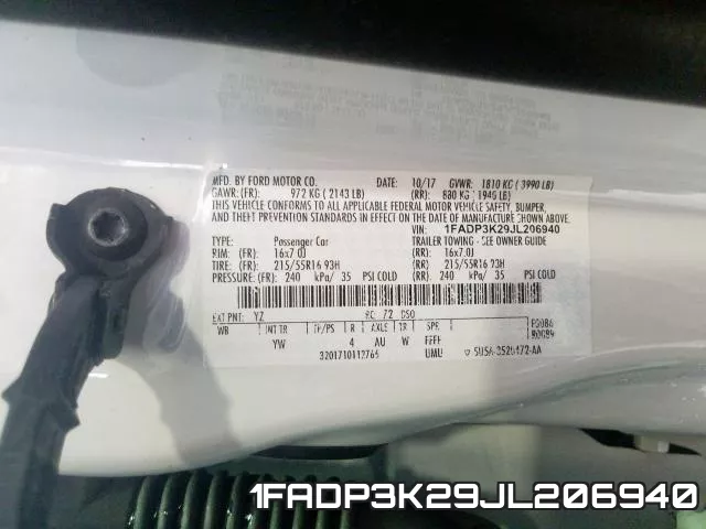 1FADP3K29JL206940 фото 2