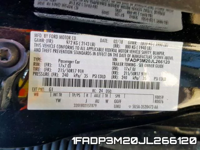 1FADP3M20JL266120 фото 2