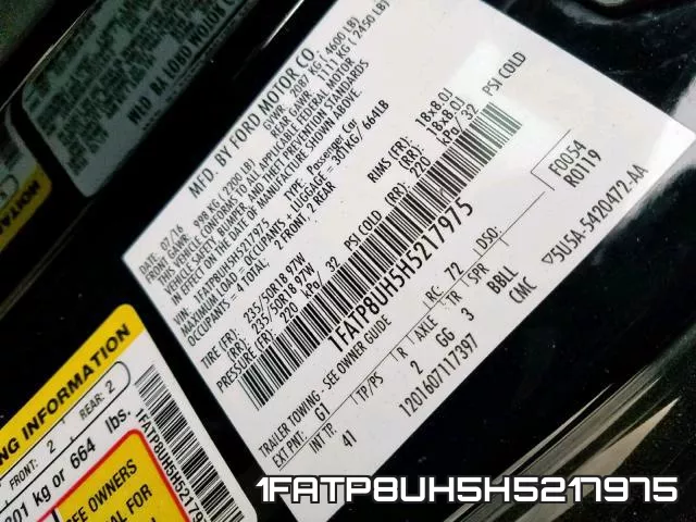 1FATP8UH5H5217975 фото 2