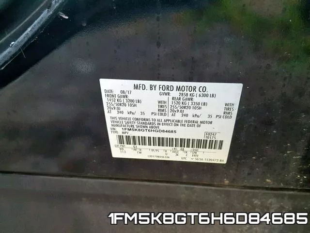 1FM5K8GT6H6D84685 фото 2