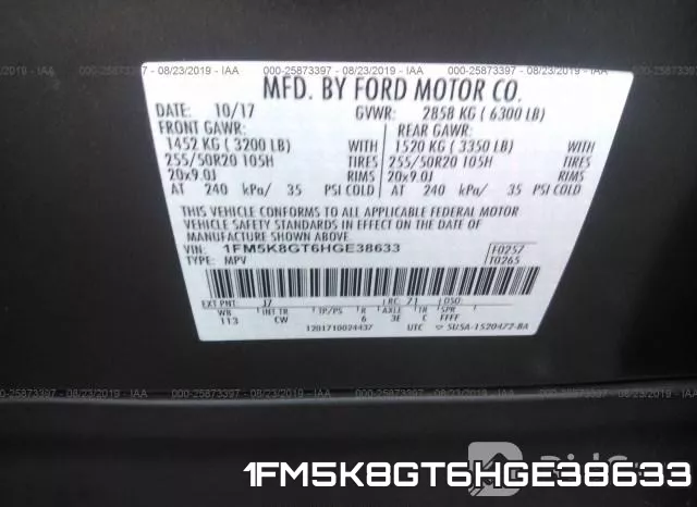 1FM5K8GT6HGE38633 фото 10