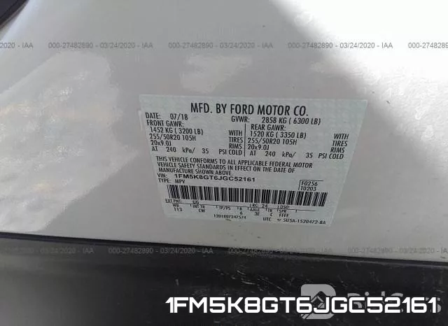 1FM5K8GT6JGC52161 фото 10