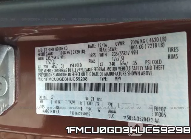 1FMCU0GD3HUC59298 фото 10